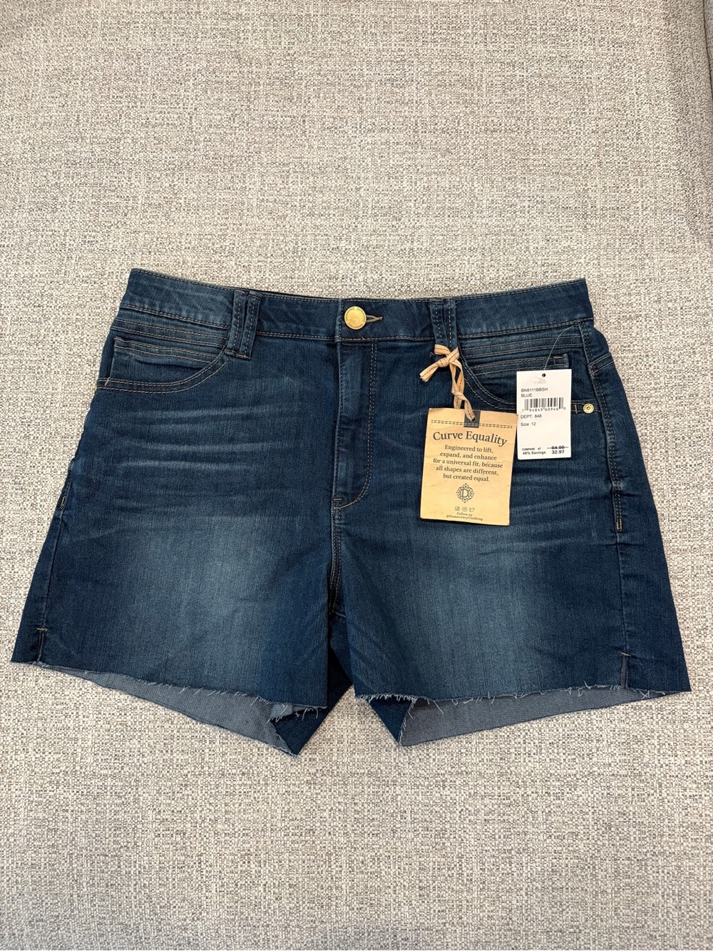Democracy Women's Dark Blue Jean Shorts - Picture 2 of 6